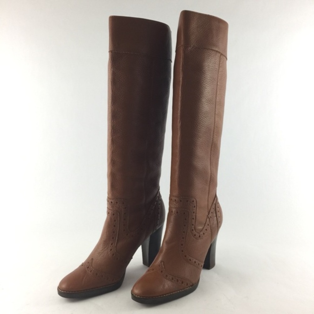 Michael Kors Penelope Leather Wingtip Boots - Picture 4 of 5